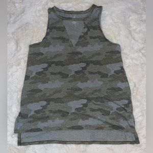 American Eagle Camo V-Neck Tank Top